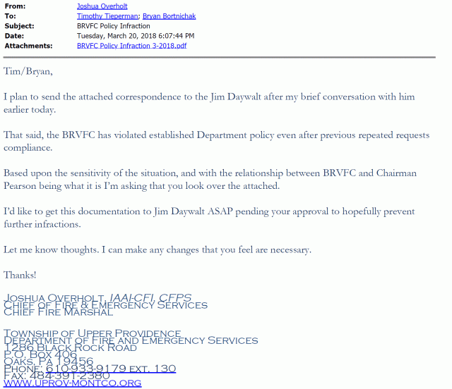 6 Policy Infraction Email